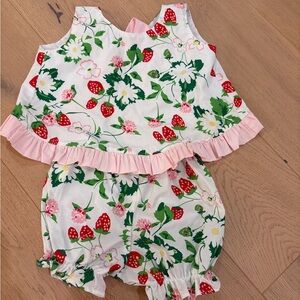 TBBC Floral Strawberry swing Set - Pink and Green